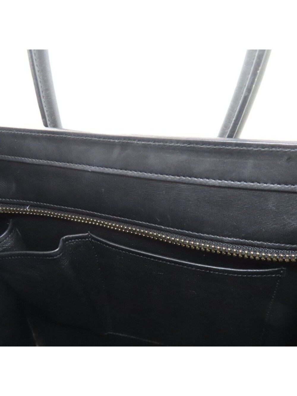 Celine Luggage Micro Handbag Leather Canvas - Picture 10 of 15